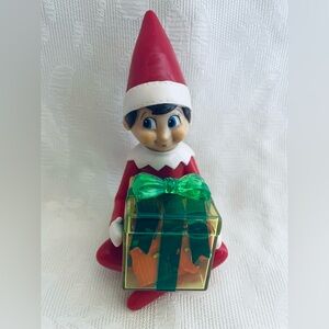 Shelf sitter Elf Pixie with Trinket candy box holder Figurine NOS